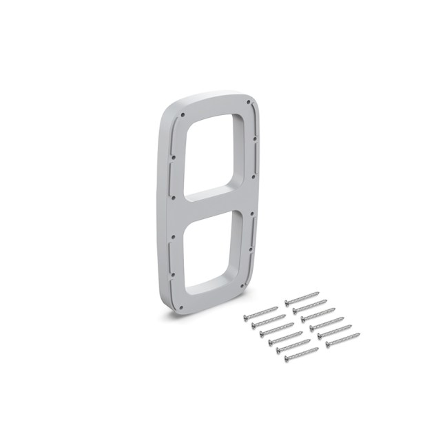 Emuca Spessore laterale per appendiabiti per armadio Sling, Verniciato alluminio, Tecnoplastica