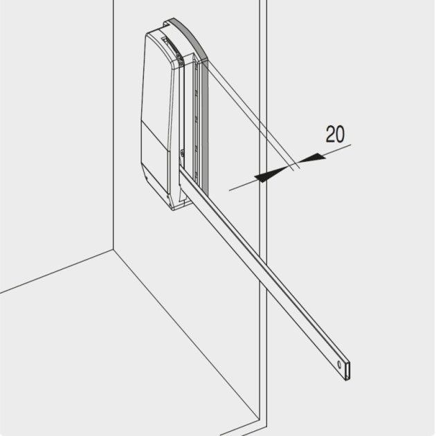Emuca Spessore laterale per appendiabiti per armadio Hang, Verniciato alluminio, Tecnoplastica