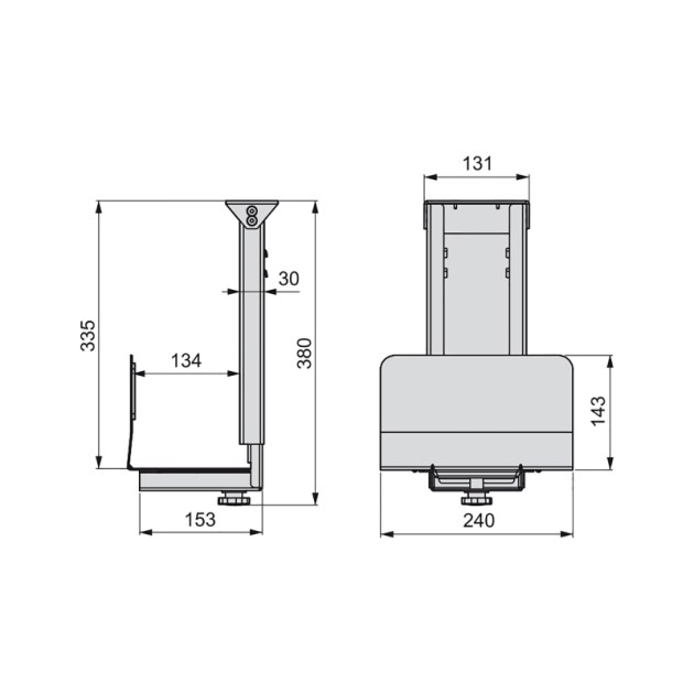 Emuca Supporto CPU, Verniciato alluminio, Acciaio