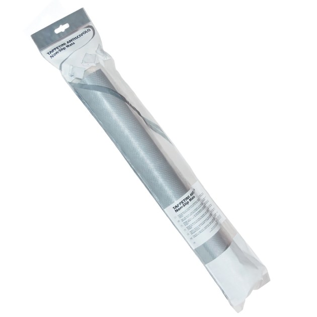 Emuca Tappeto antiscivolo per cassetti 1,5 m, Punteggiato, Plastica grigia, Tecnoplastica