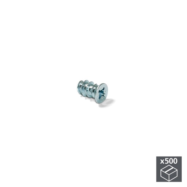 Emuca Viti, testa piana Pozidrive, D. 6,2 mm, 13 mm, Euro, Acciaio, Zincato, 500 u.