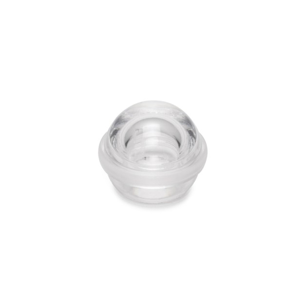 Set di 6 tappi adesivi semisferici per porte, fissaggio a pavimento, plastica, trasparente