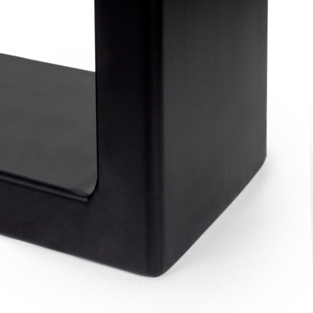 Emuca Set gambe da tavolo Square rettangolari, 720, Verniciato nero, Acciaio