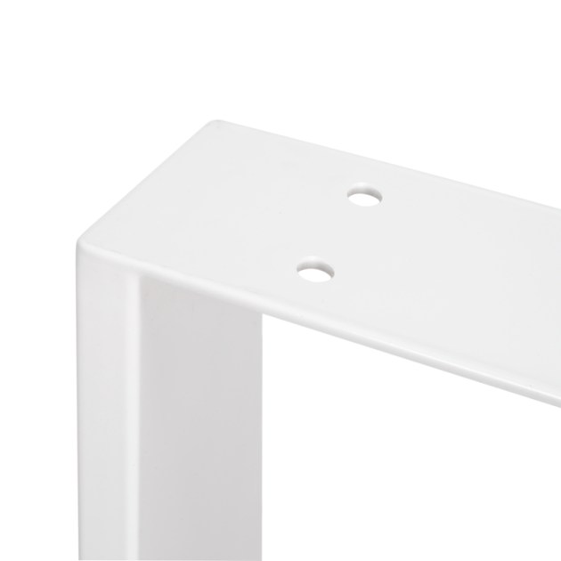 Emuca Set gambe da tavolo Square rettangolari, 720, Verniciato bianco, Acciaio