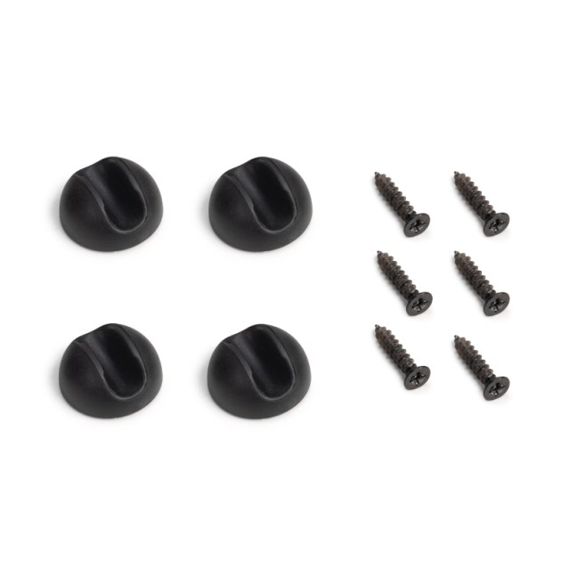 Emuca Hairpin Set di gambe a 2 aste per tavolo, 400, Verniciato nero, Acciaio