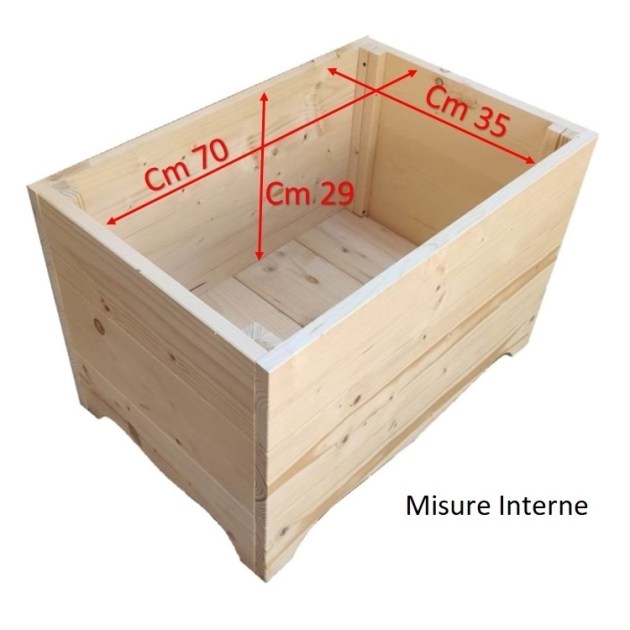 Cassapanca in Abete Massello cm 75 x 40 x H 38