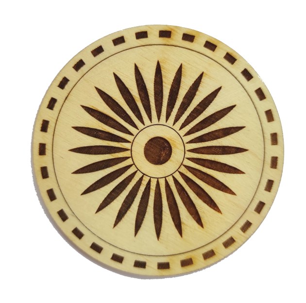 Fregio in Legno Intagliato e Inciso al Laser - cod. 001