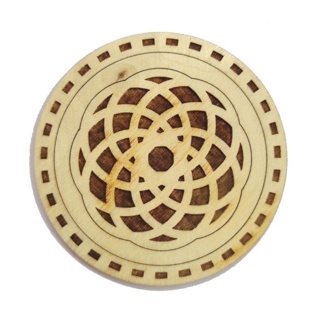 Fregio in Legno Intagliato e Inciso al Laser - cod. 009