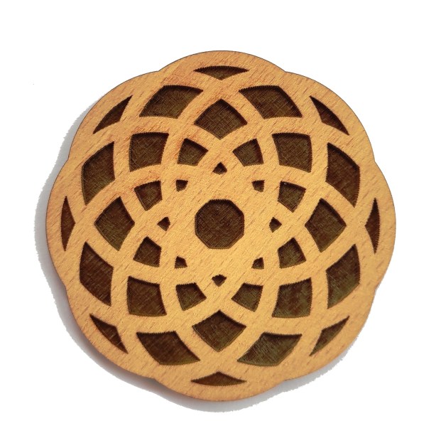 Fregio in Legno Intagliato e Inciso al Laser - cod. 018