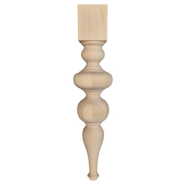 Gamba Tavolo Legno Tiglio grezza Diametro 115 mm Mod. Decò art. 003