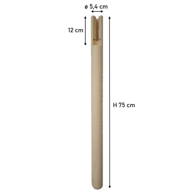 Gamba Tavolo Legno Faggio grezza tonda mod. Fina