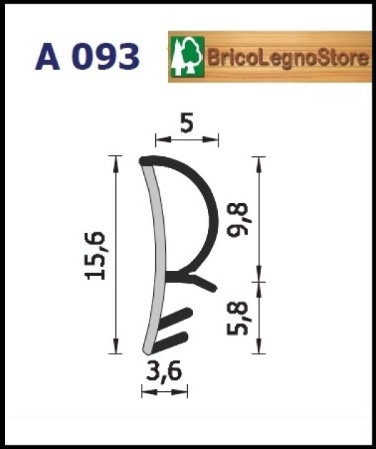 Guarnizione per infissi L27-A093 a rotolo