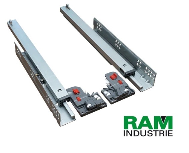 Guide cassetti scomparsa estrazione totale ammortizzata RAM Q50