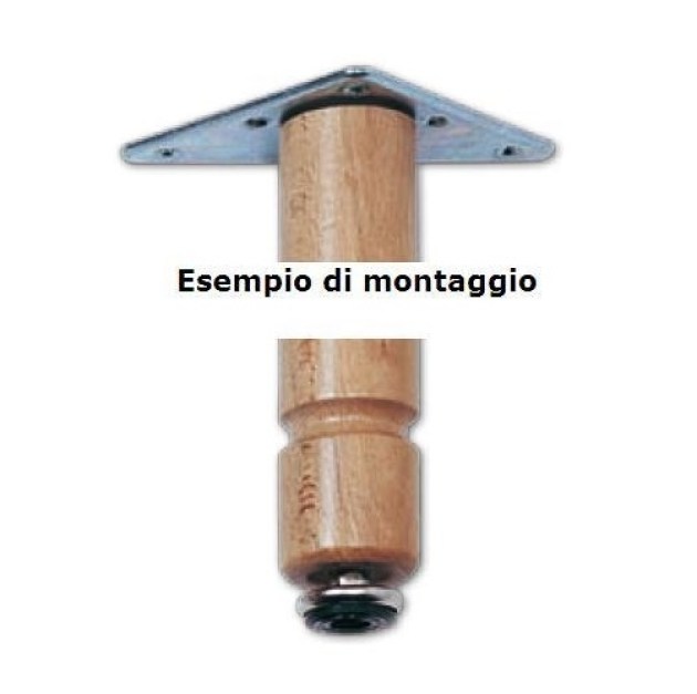 Piastra zincata per piedi per mobili.