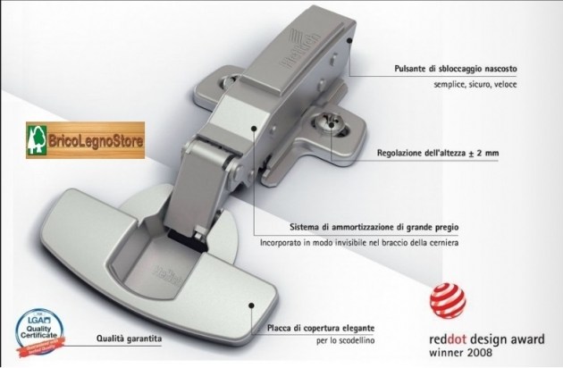 Cerniera Hettich Sensys Ammortizzata Soft