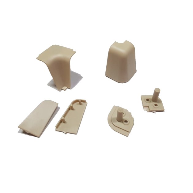 Kit Accessori Tappi Alzatina Beige a Becco per Top Cucina