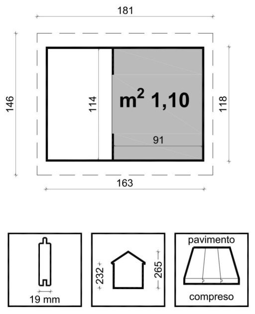 Casetta joy cm. 163x118 - Giochi bambini - Losa Esterni da vivere