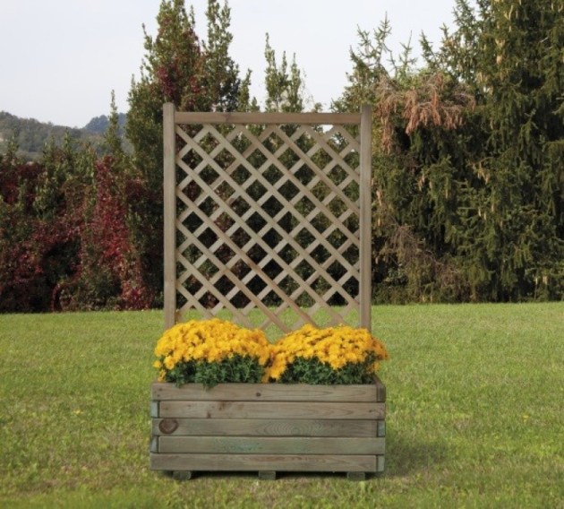 Composizione margherita cm 80x40x135 h. - Grigliati e fioriere - Losa Esterni da vivere