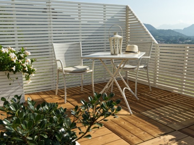 Frangivista delux 180x87 bianco - Grigliati e fioriere - ESTERNI DA VIVERE