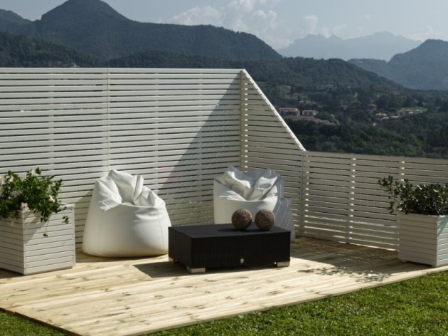 Frangivista delux 180x87 bianco - Grigliati e fioriere - ESTERNI DA VIVERE