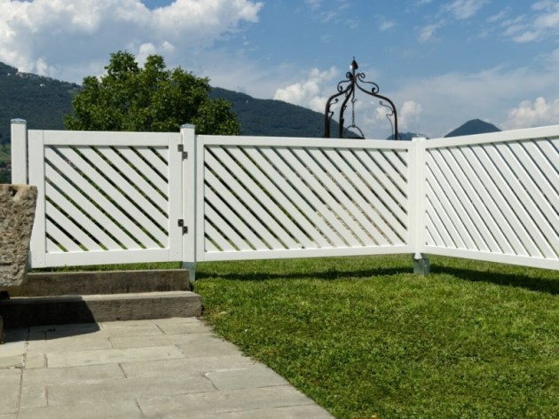 Recinzione selenia 180x90 bianco - Bordure e steccati - ESTERNI DA VIVERE
