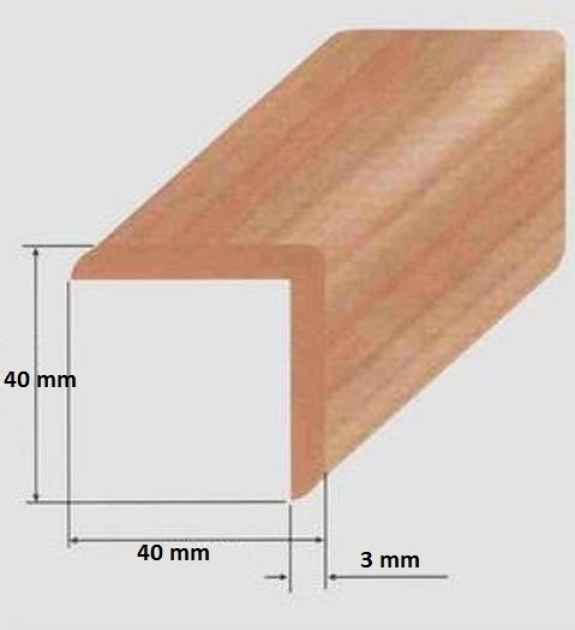 Paraspigolo Coprispigolo in PVC Vari Colori 40 x 40 