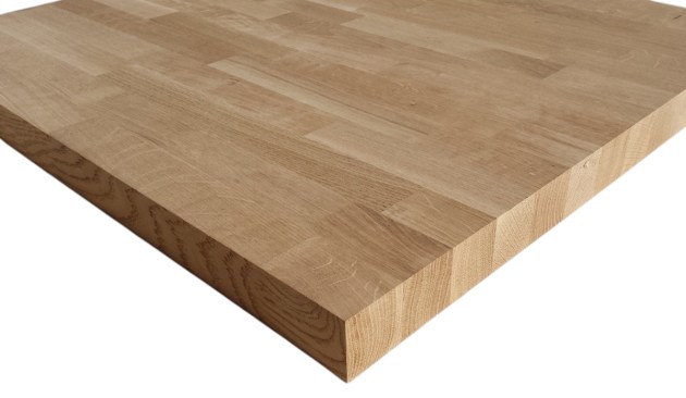 Piano Tavolino in Lamellare Rovere mm 42 x 630 x 630