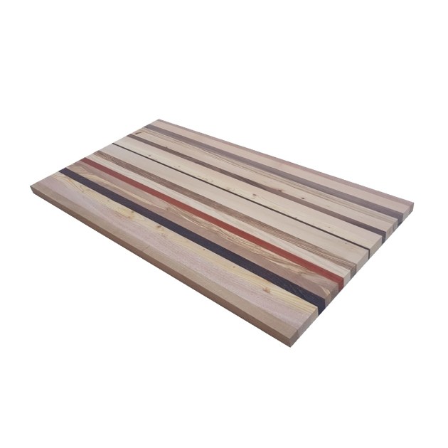 Piano Tavolo In Legno Assemblato Varie Essenze Pregiate cm 3 x 59 x 113
