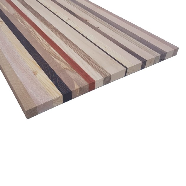 Piano Tavolo In Legno Assemblato Varie Essenze Pregiate cm 3 x 59 x 113