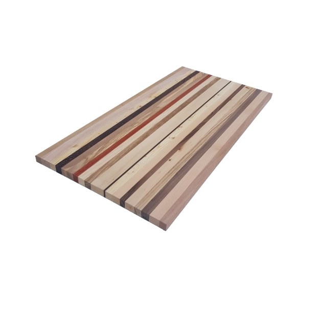 Piano Tavolo In Legno Assemblato Varie Essenze Pregiate cm 3 x 59 x 113