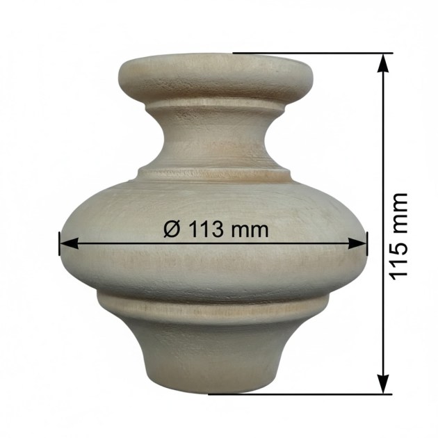 Piede Faggio per Mobili ø93 x 100 mm