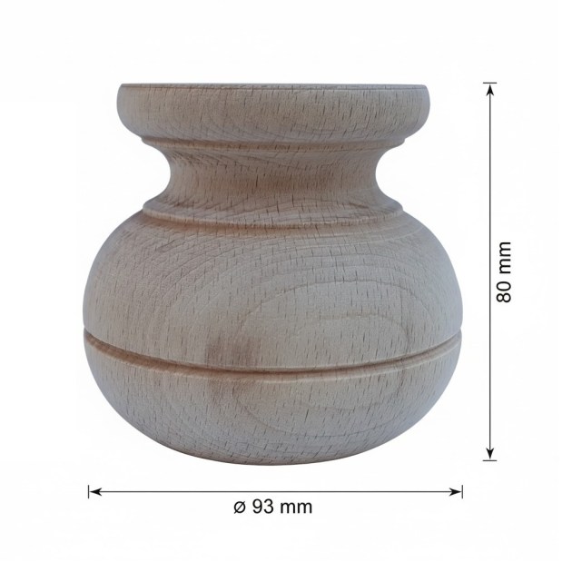 Piede Faggio per Mobili ø93 x 80 mm