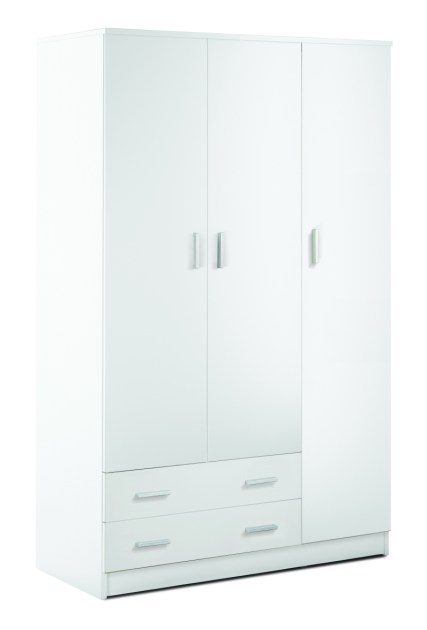 Sarmog Armadio 3 ante 2 cassetti kit cod. 457dk Bianco lisco Bianco lisco