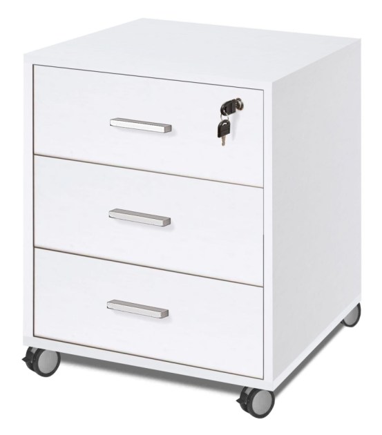 Sarmog Cassettiera 3 cassetti cod. 733 Bianco fiammato Bianco fiammato