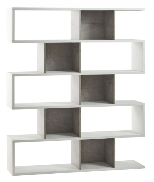 Sarmog Libreria modulare h178 l150 kit  cod. Db325k Ossido bianco Cemento