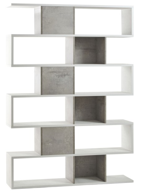 Sarmog Libreria modulare h215 l150 kit  cod. Db326k Ossido bianco Cemento