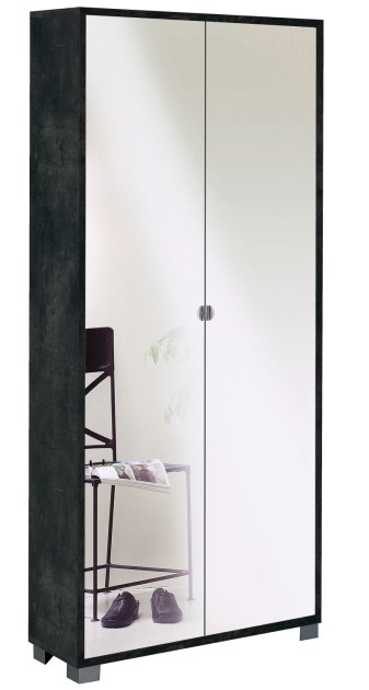 Sarmog Mobile 2 ante specchio kit cod. 747spk Ossido nero Specchio naturale