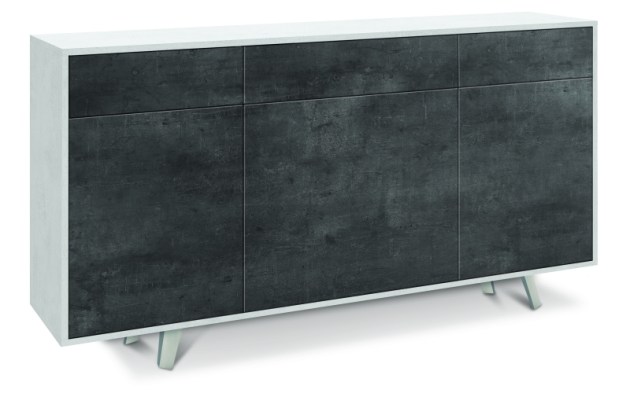 Sarmog Mobile 3 ante 3 cassetti kit cod. 7076k Ossido bianco Ossido nero
