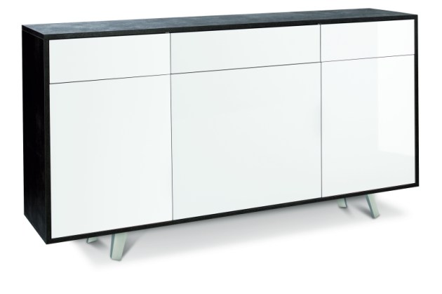 Sarmog Mobile 3 ante 3 cassetti kit cod. 7076k al Ossido nero Bianco lucido