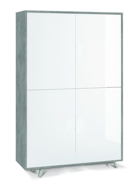 Sarmog Mobile 4 ante kit cod. 7034k al Cemento Bianco lucido