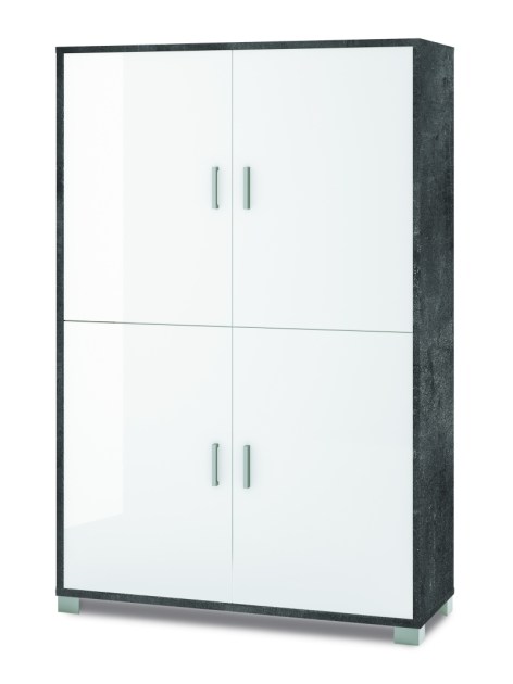 Sarmog Mobile 4 ante kit cod. 734k al Ossido nero Bianco lucido