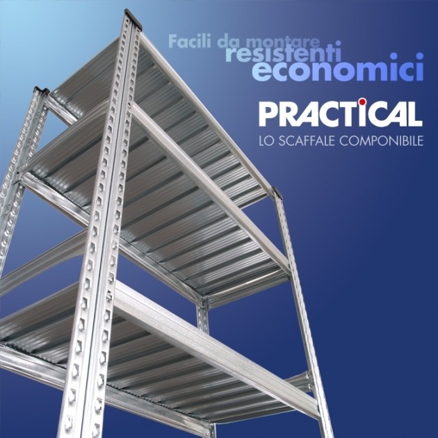 scaffale-acciaio-componibile-regolabile-practical-bricolegnostore