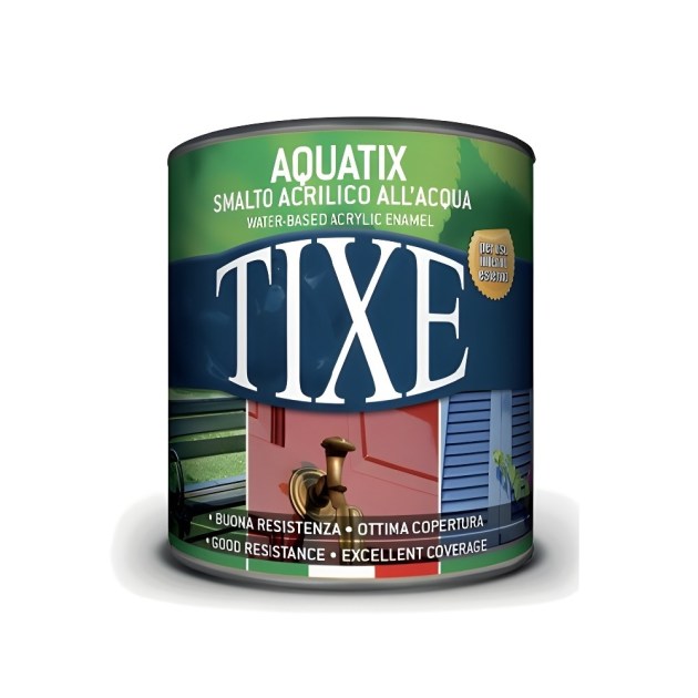 Smalto ad Acqua Nero Opaco da 0,500 lt Tixe Aquatix