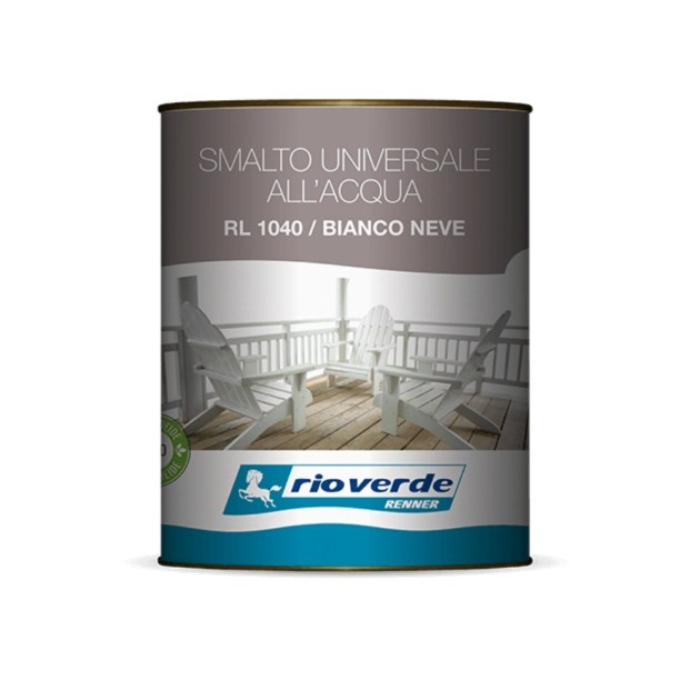 Smalto ad Acqua Bianco Satinato Universale Rio Verde Renner
