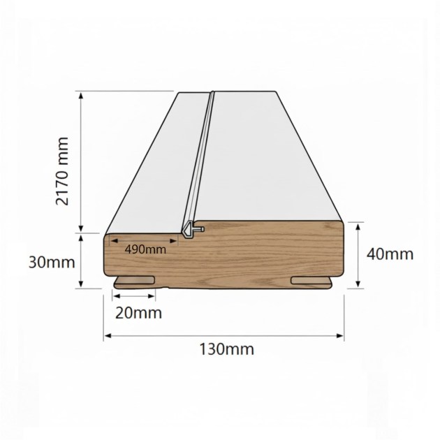 Stipite per Porte in Laminato Bianco Verniciabile 