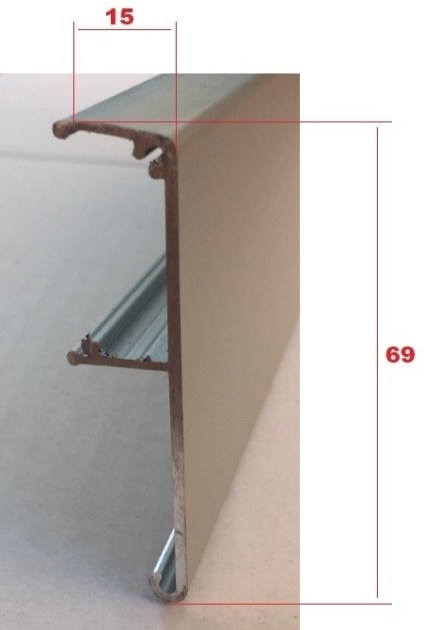 Kit per porta scorrevole binario più carrelli