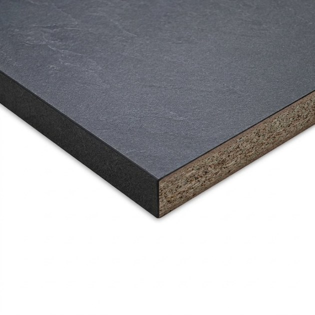 Top per cucina in Truciolare Stratificato HPL finitura NERO VULCANO