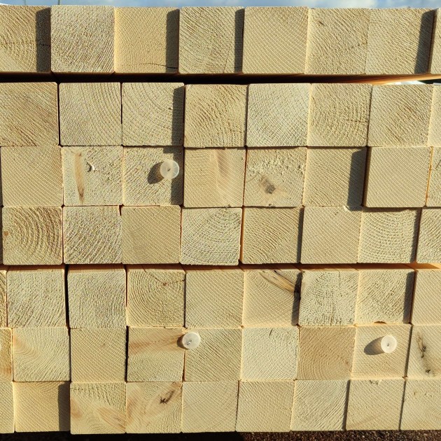 Trave in legno massello di Abete Piallato cm 8 x 8